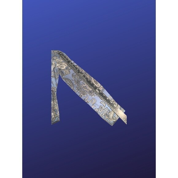 TALBOTS HABERDASHERY PETITES Blouse Shirt, BLUE/CRM/BLACK PAISLEY, Size 2P, NWOT - Picture 5 of 8